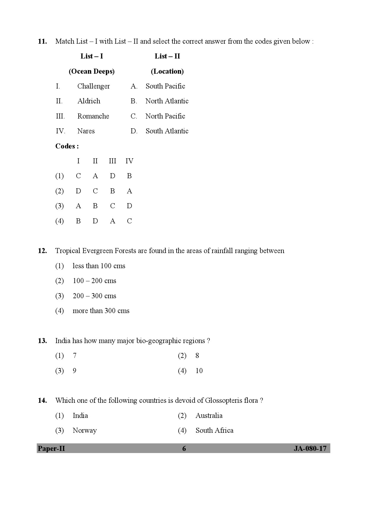 Geography Paper II January 2017 in English 4