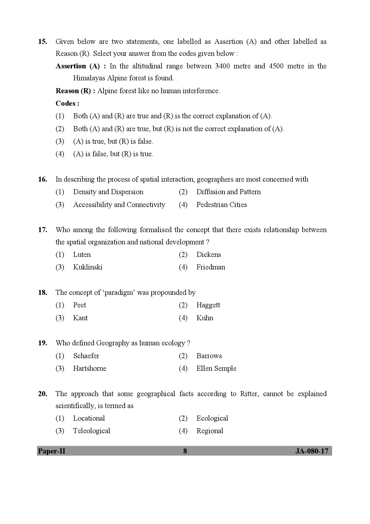 Geography Paper II January 2017 in English 5