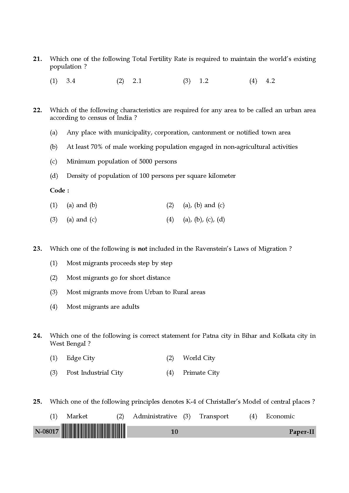 Geography Paper II November 2017 in English 6