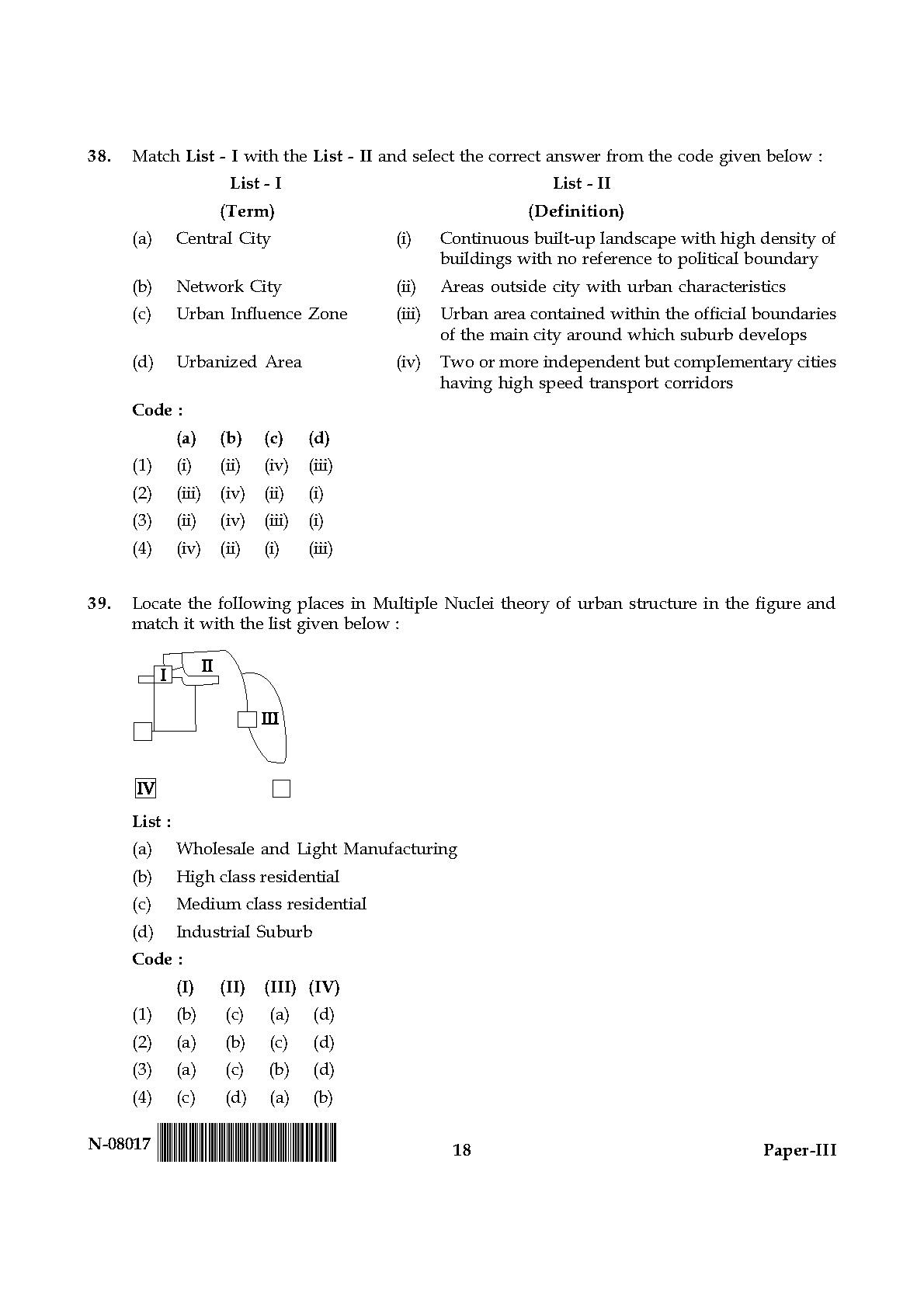 Geography Paper III November 2017 in English 10