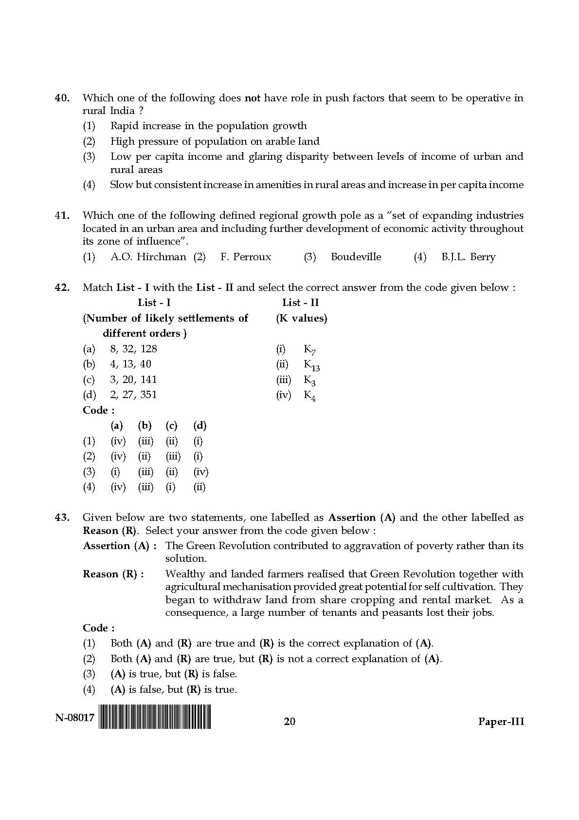 Geography Paper III November 2017 in English 11