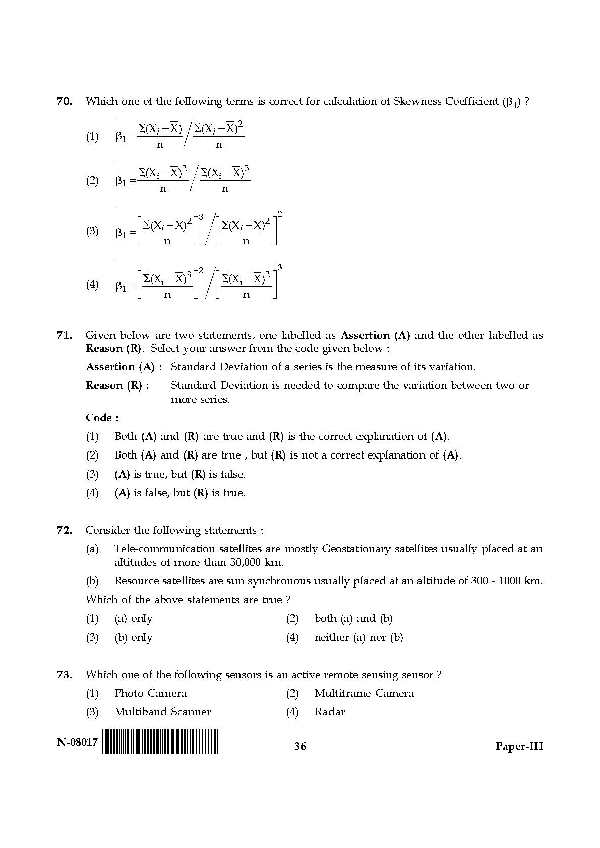 Geography Paper III November 2017 in English 19