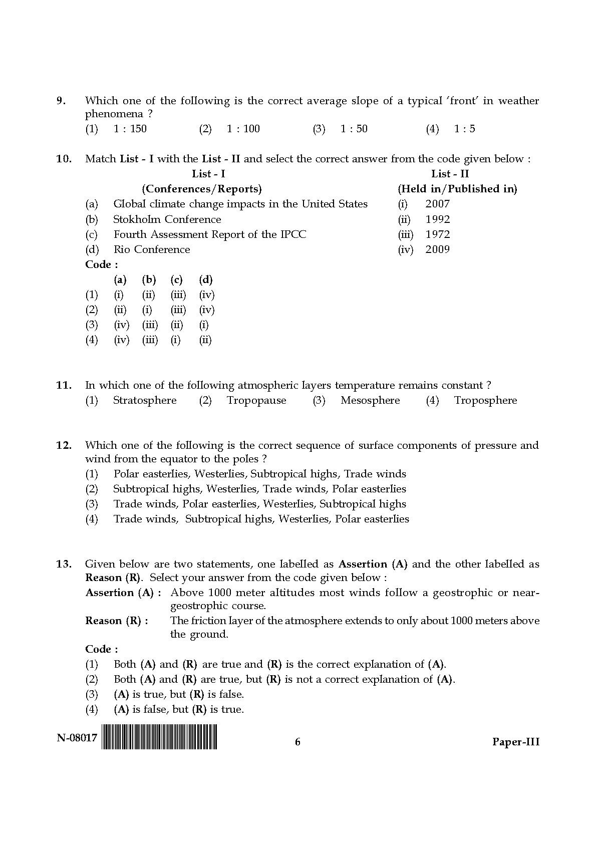 Geography Paper III November 2017 in English 4