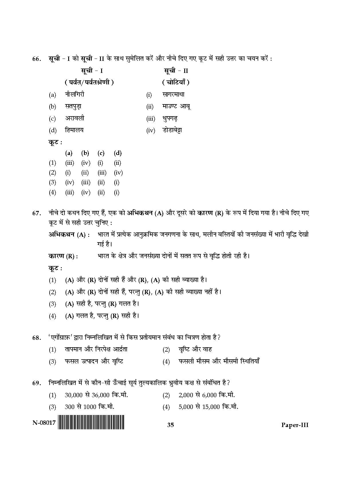 Geography Paper III November 2017 in Hindi 17