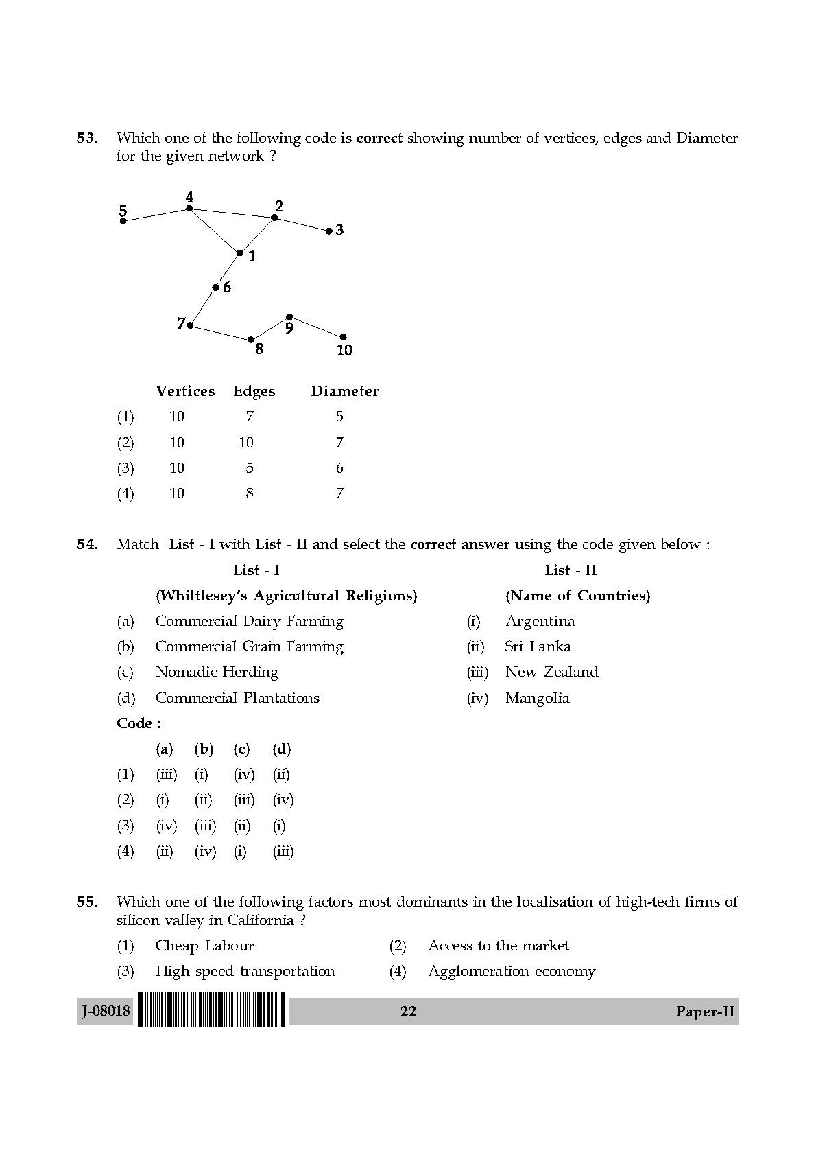 Geography Question Paper II July 2018 in English 12