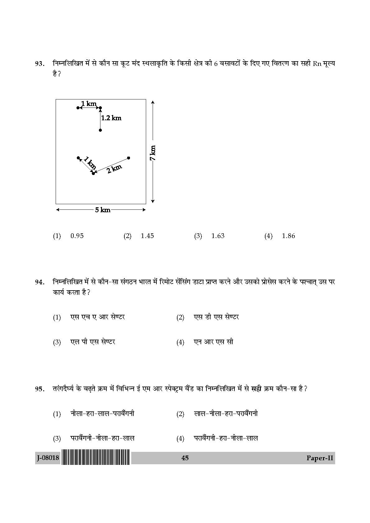 Geography Question Paper II July 2018 in Hindi 22