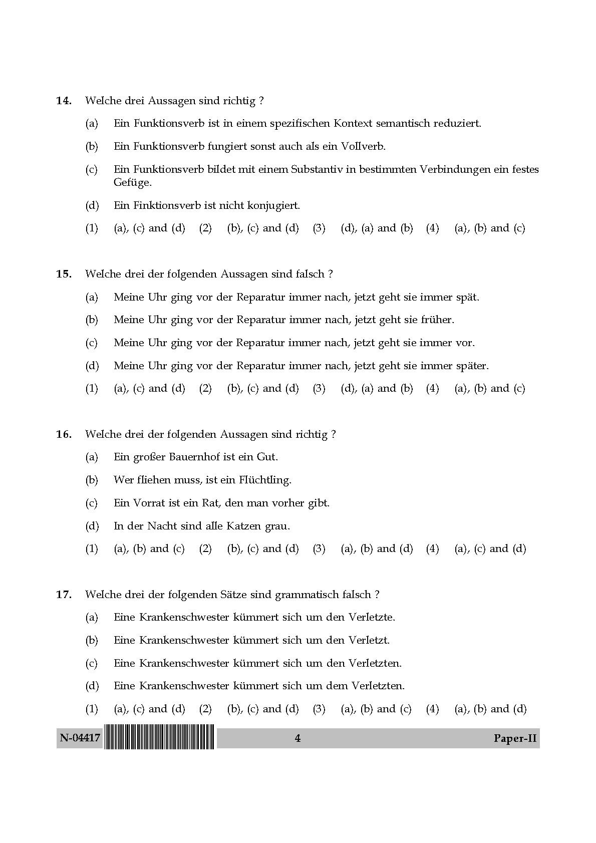 German Question Paper II November 2017 4