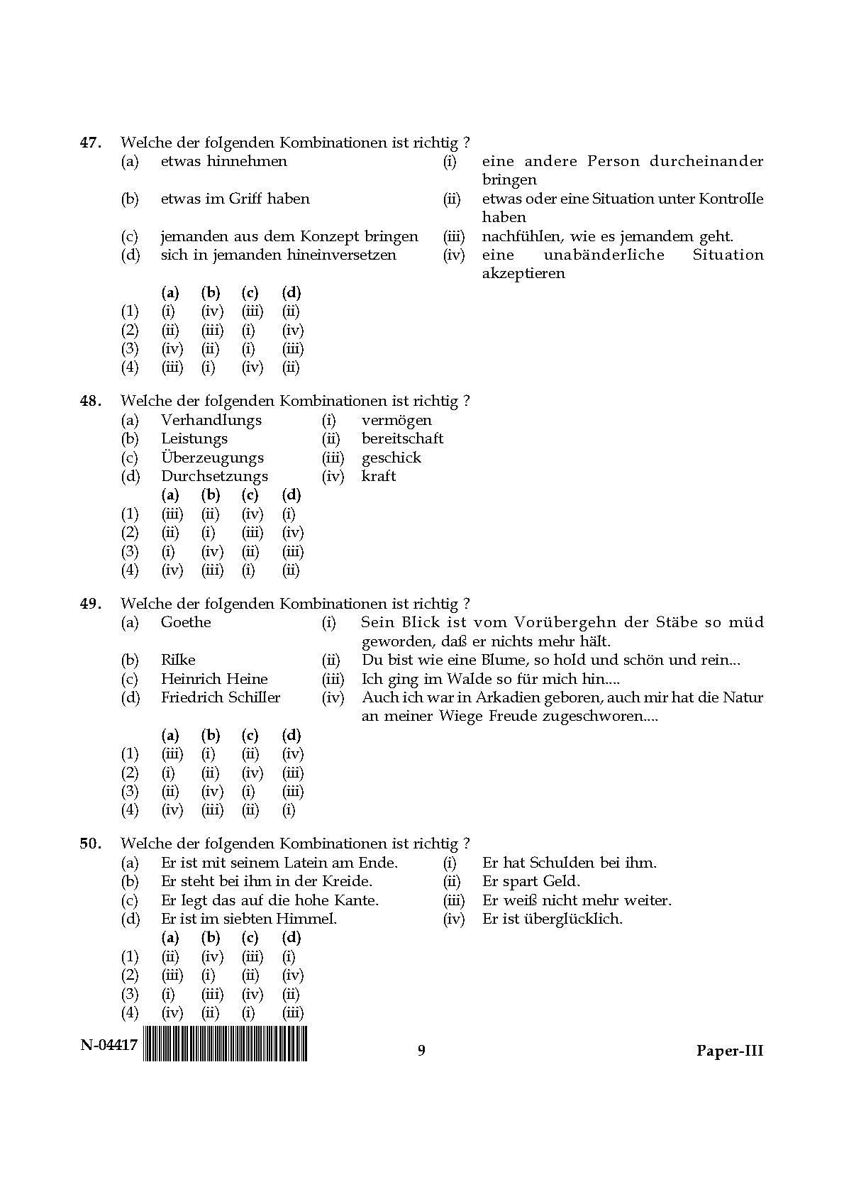 German Question Paper III November 2017 9