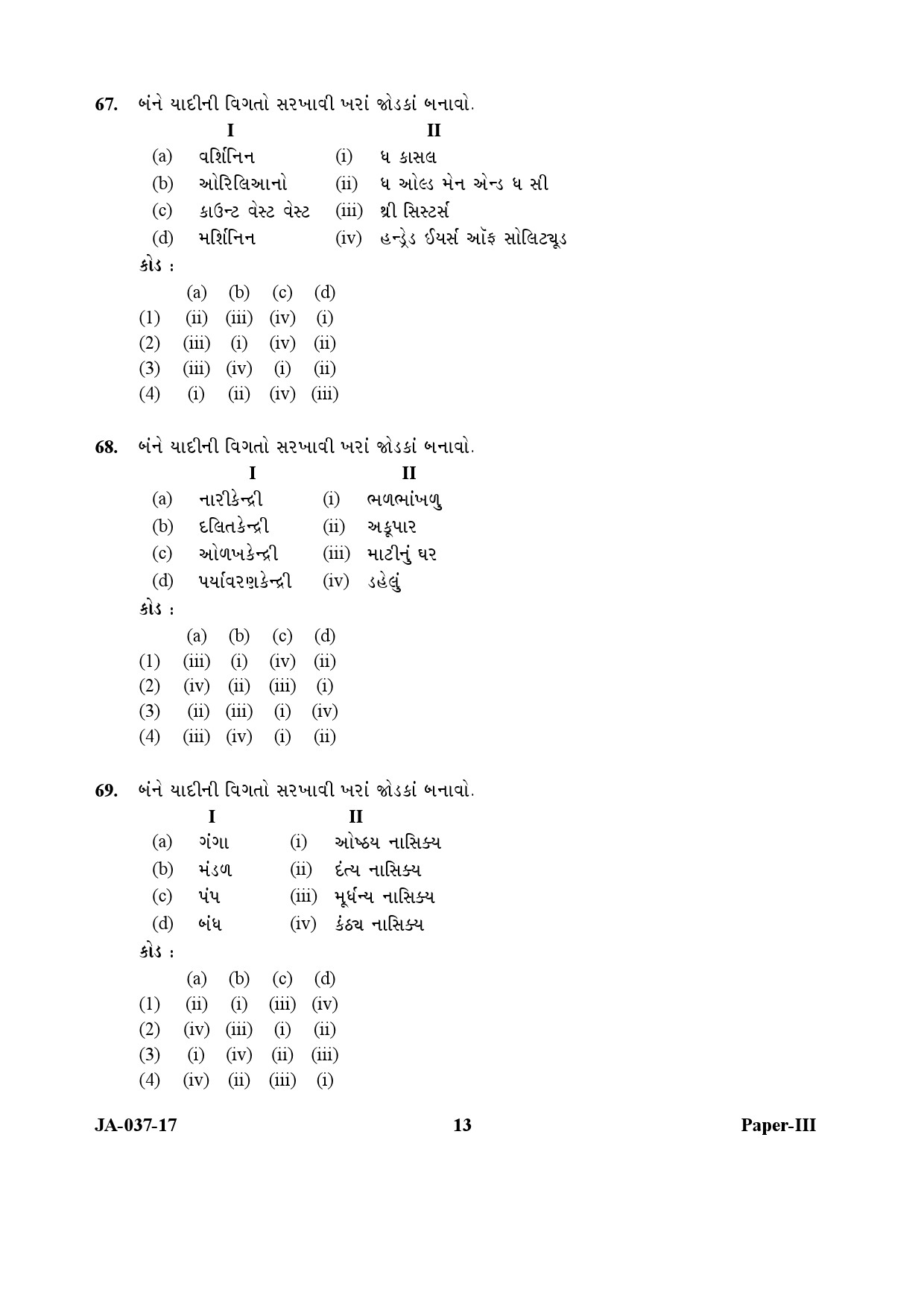 Gujarati Question Paper III January 2017 13