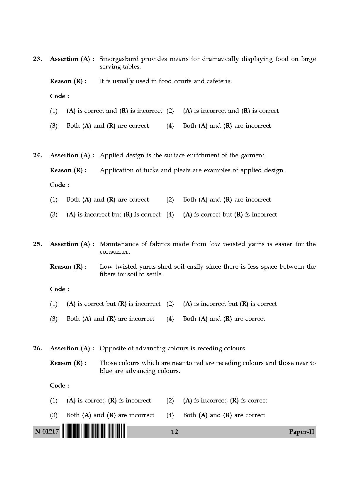 Home Science Paper II November 2017 in English 7