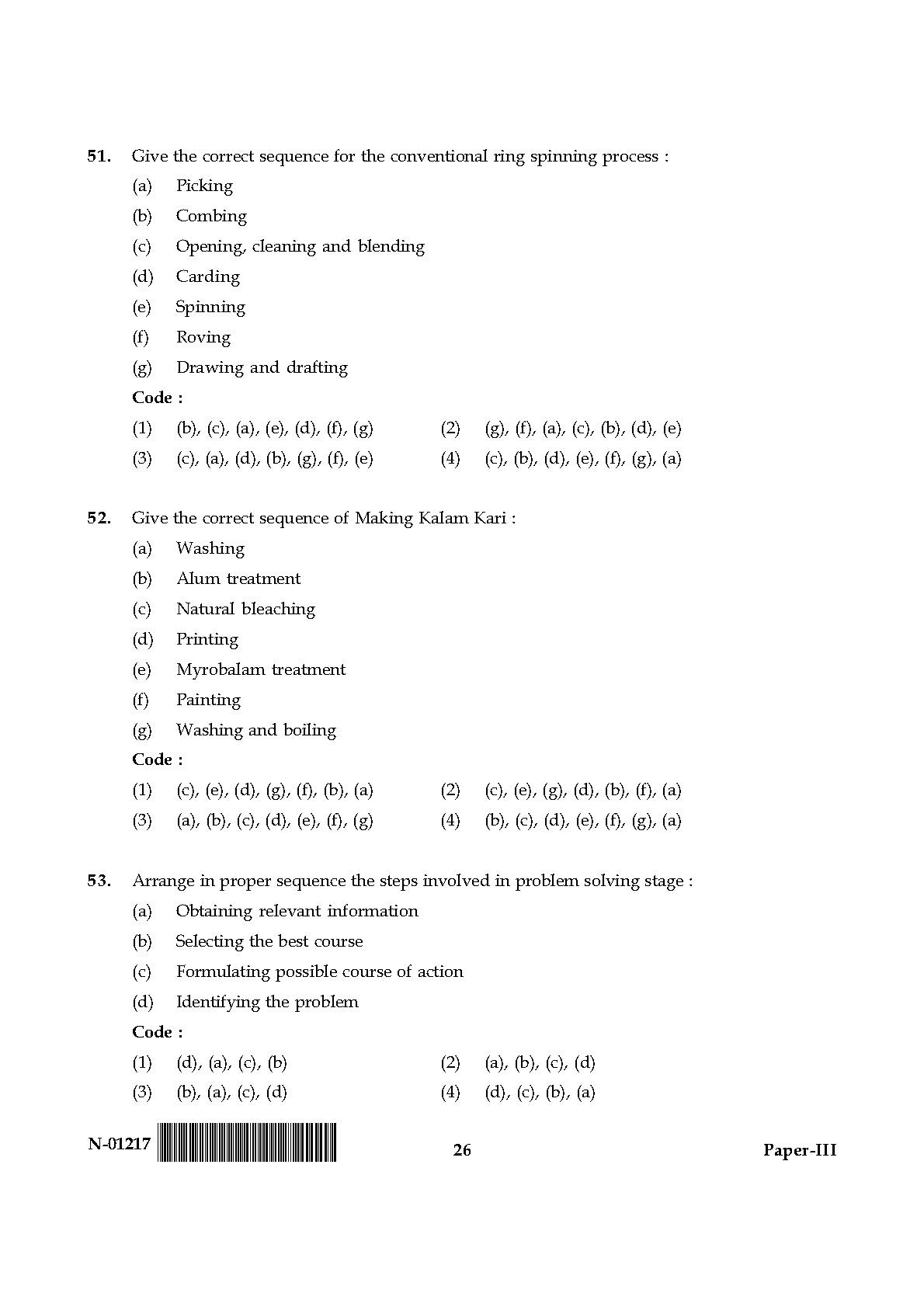 Home Science Paper III November 2017 in English 14