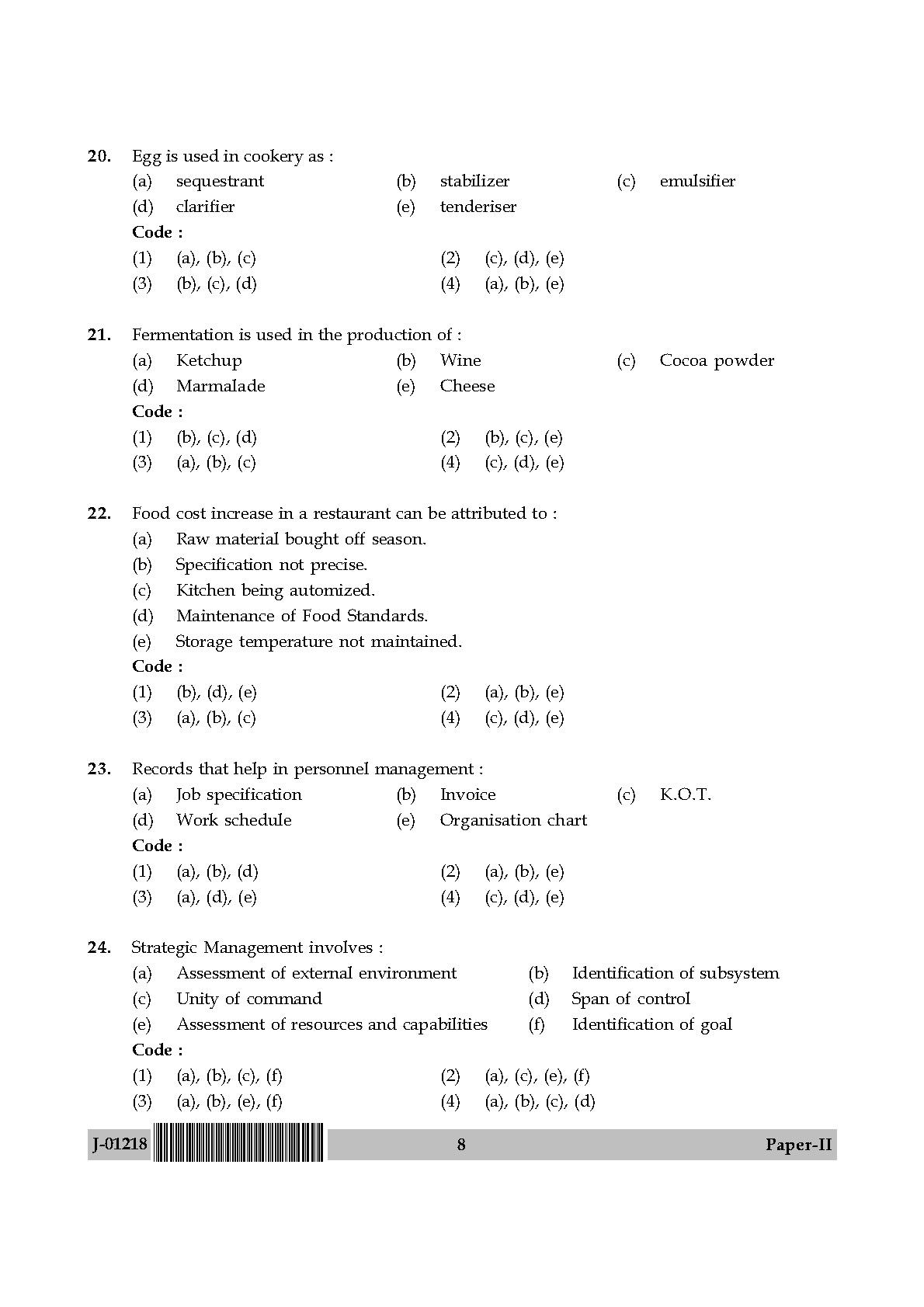 Home Science Question Paper II July 2018 in English 5