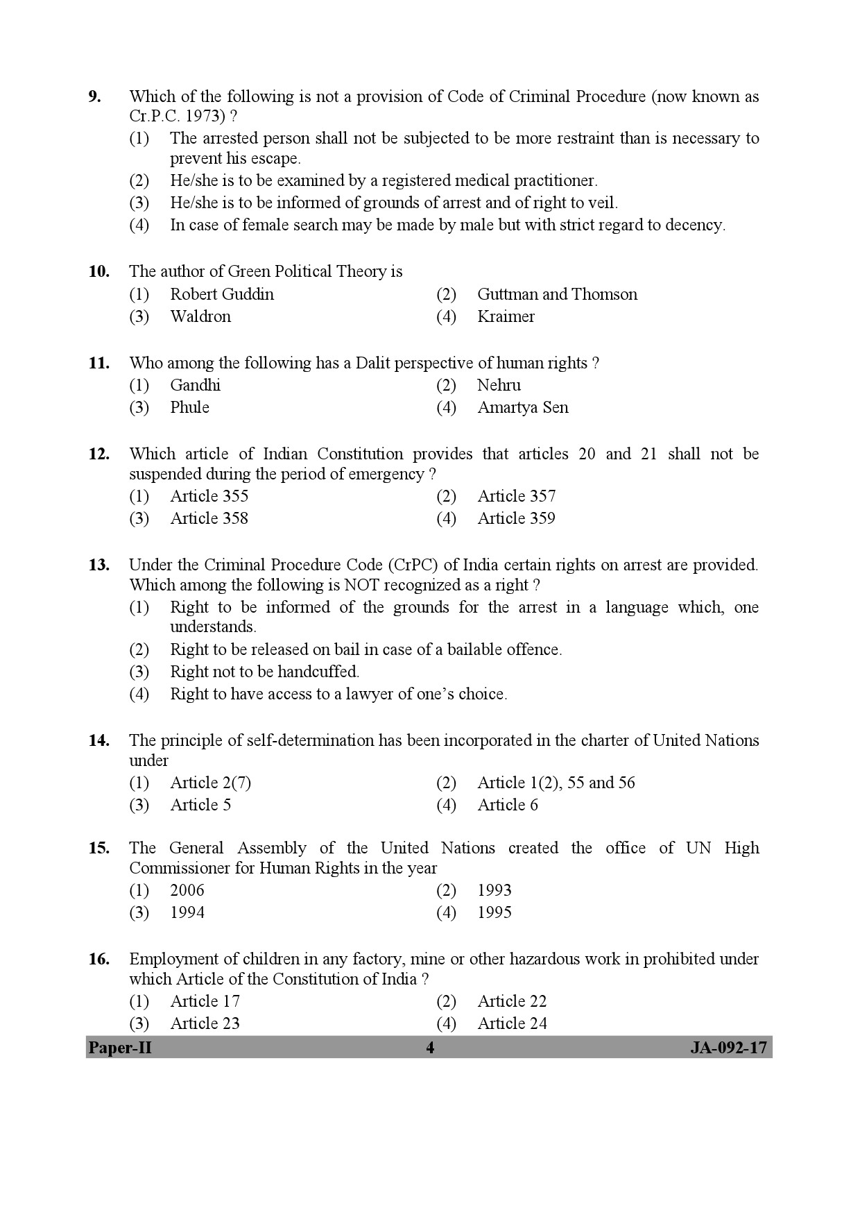 Human Rights and Duties Paper II January 2017 in English 3