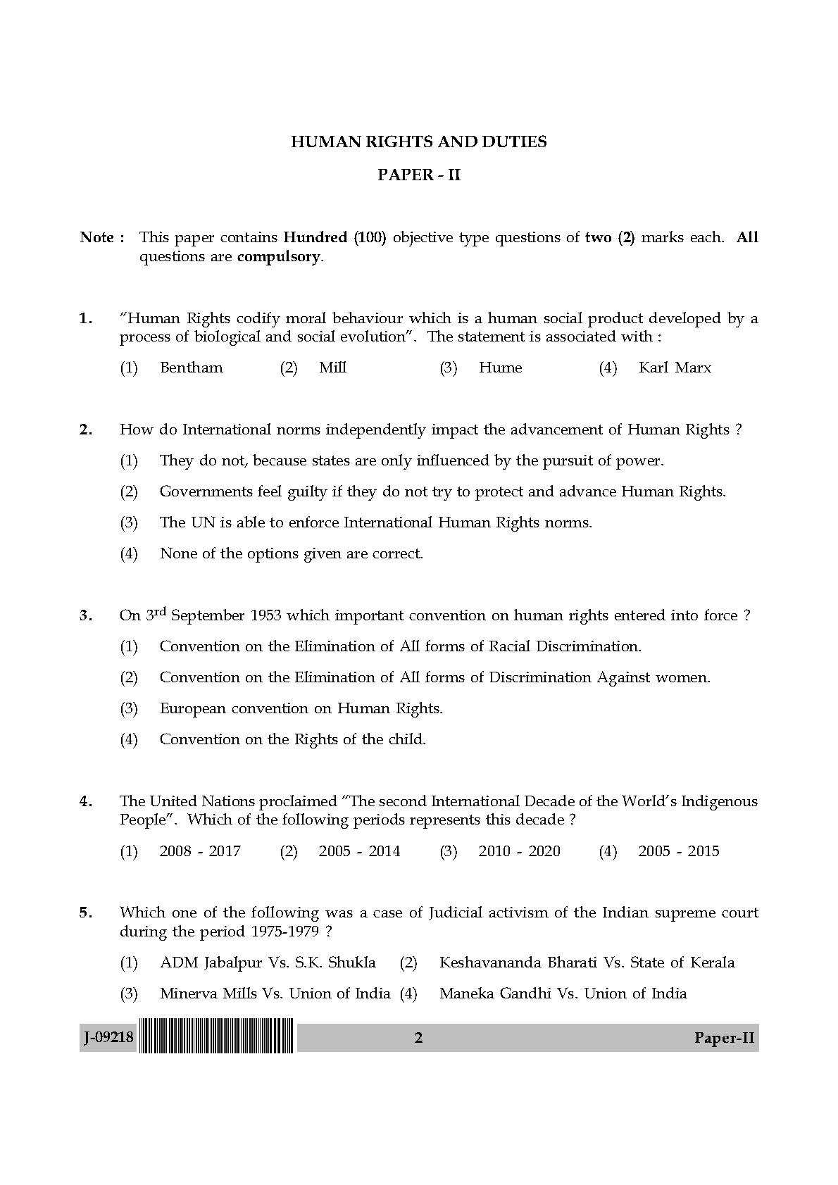 Human Rights and Duties Paper II July 2018 in English 2