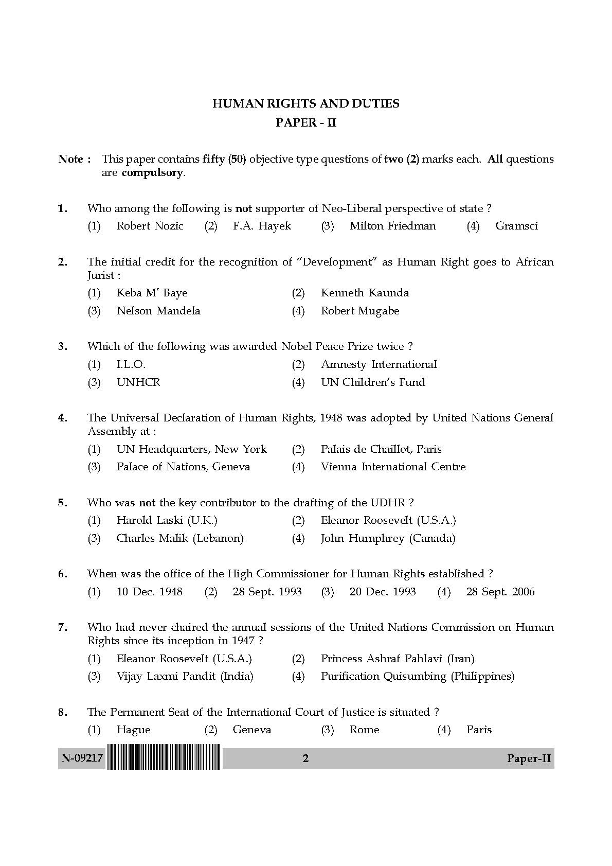 Human Rights and Duties Paper II November 2017 in English 2