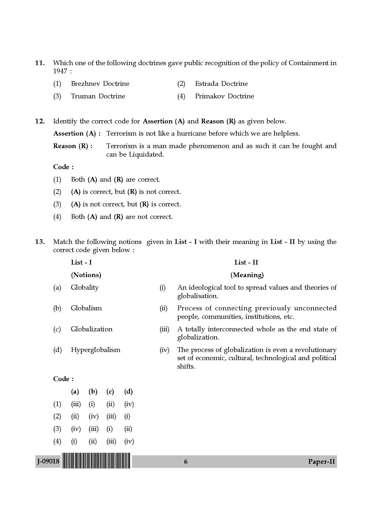 International and Area Studies Paper II July 2018 in English 4