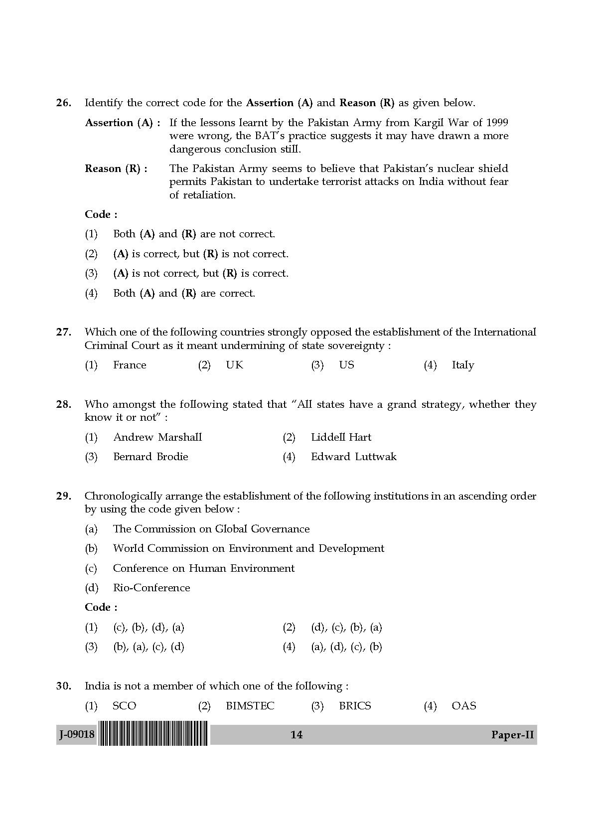 International and Area Studies Paper II July 2018 in English 8