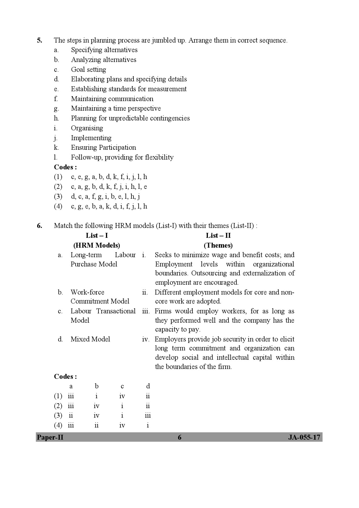 Labour Welfare Paper II January 2017 in English 4