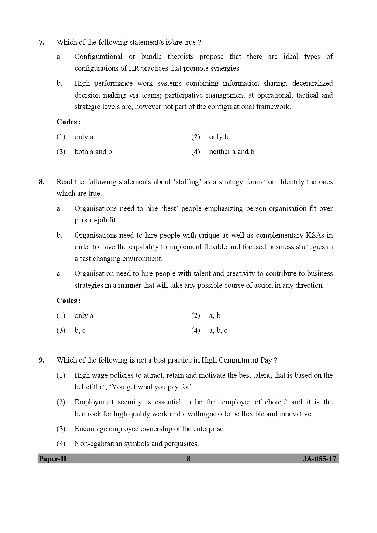 Labour Welfare Paper II January 2017 in English 5