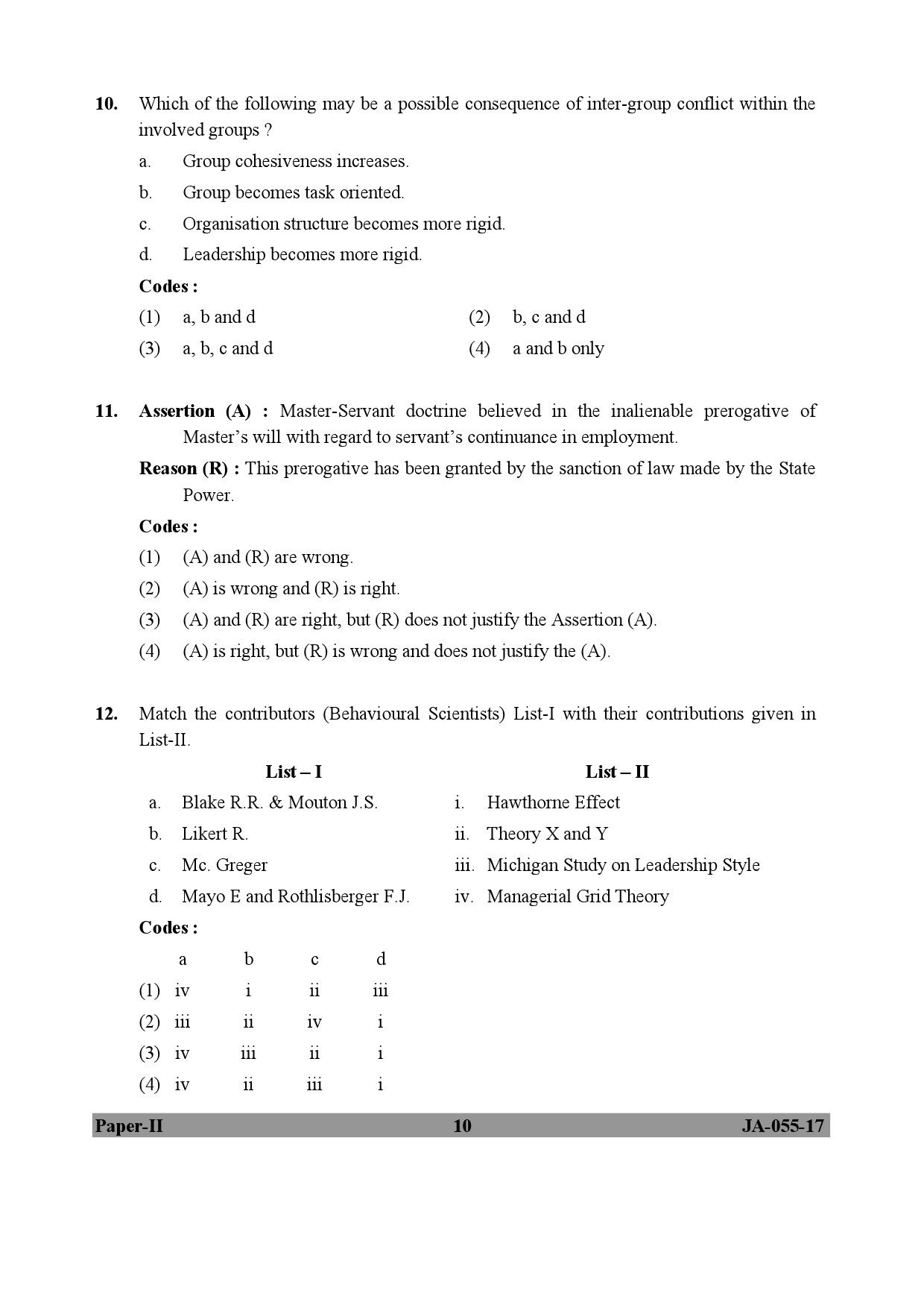 Labour Welfare Paper II January 2017 in English 6