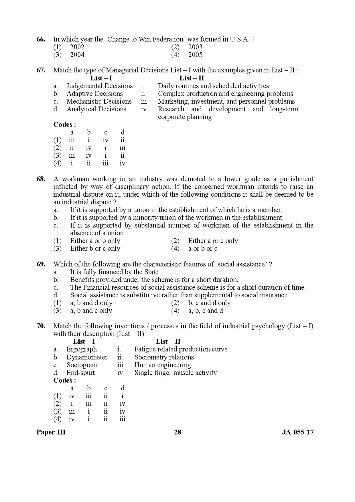 Labour Welfare Paper III January 2017 in English 15