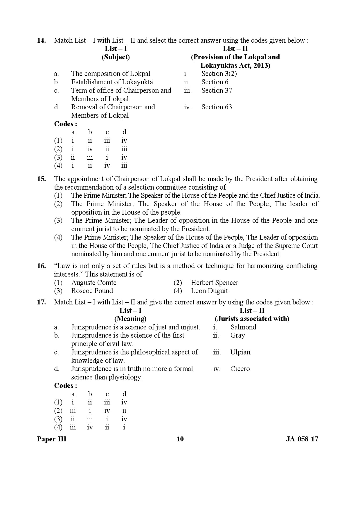 Law Paper III January 2017 in English 6