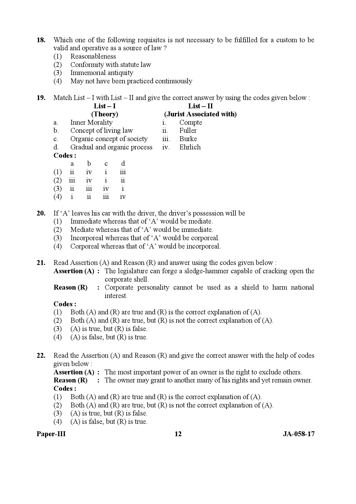 Law Paper III January 2017 in English 7