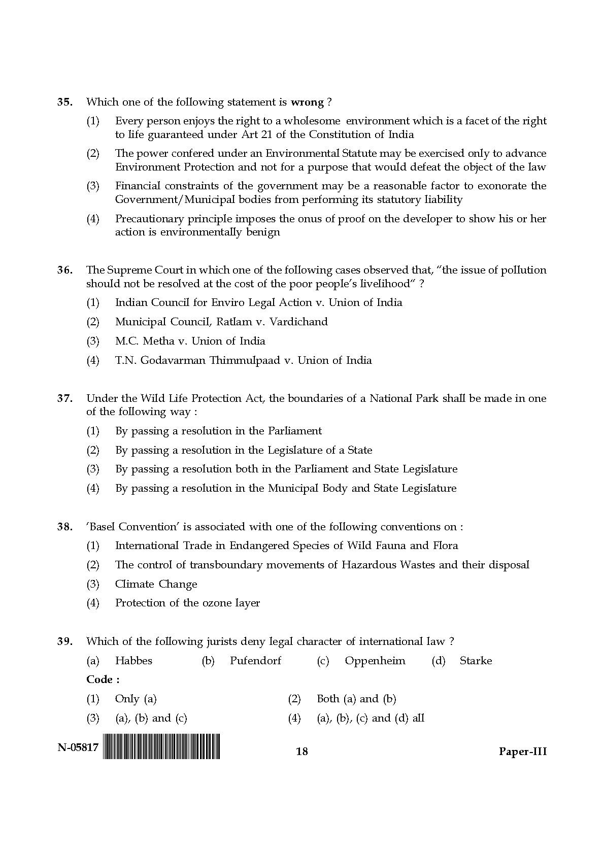 Law Paper III November 2017 in English 10