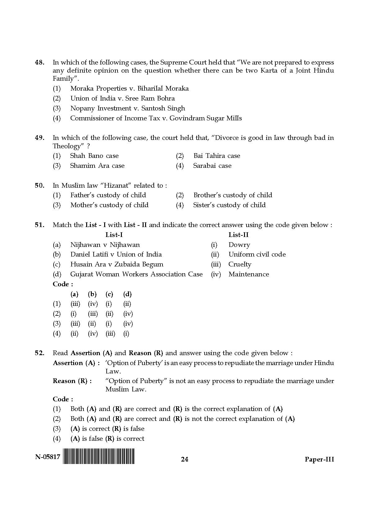 Law Paper III November 2017 in English 13