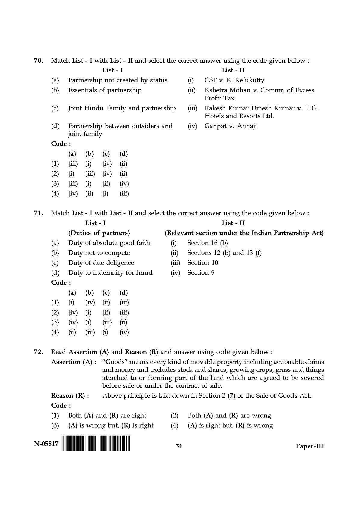 Law Paper III November 2017 in English 19