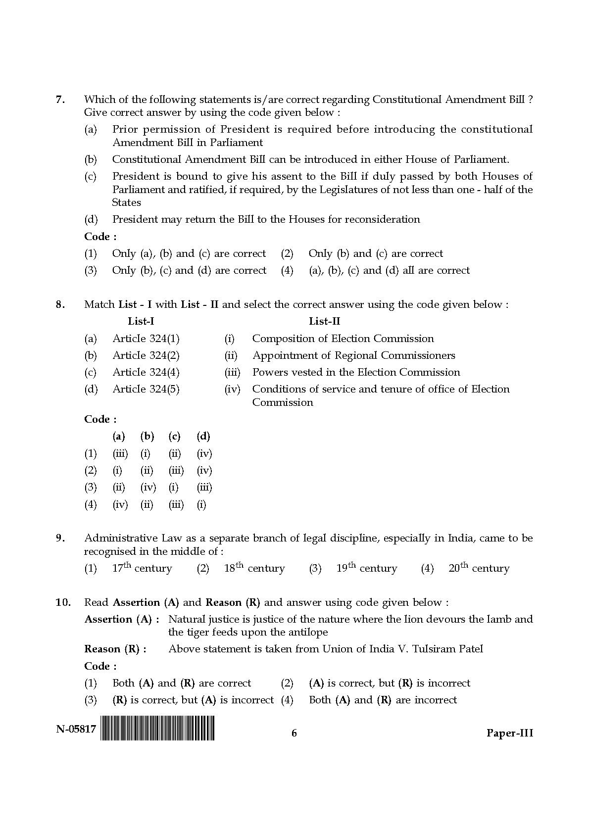 Law Paper III November 2017 in English 4