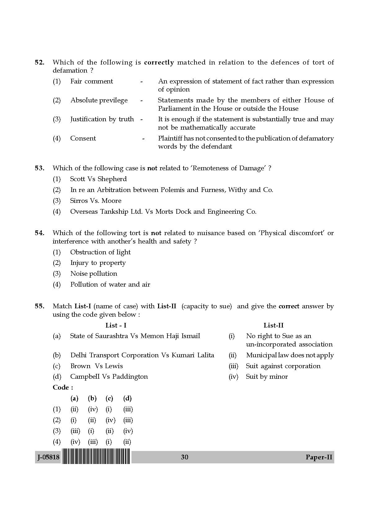 Law Question Paper II July 2018 in English 16