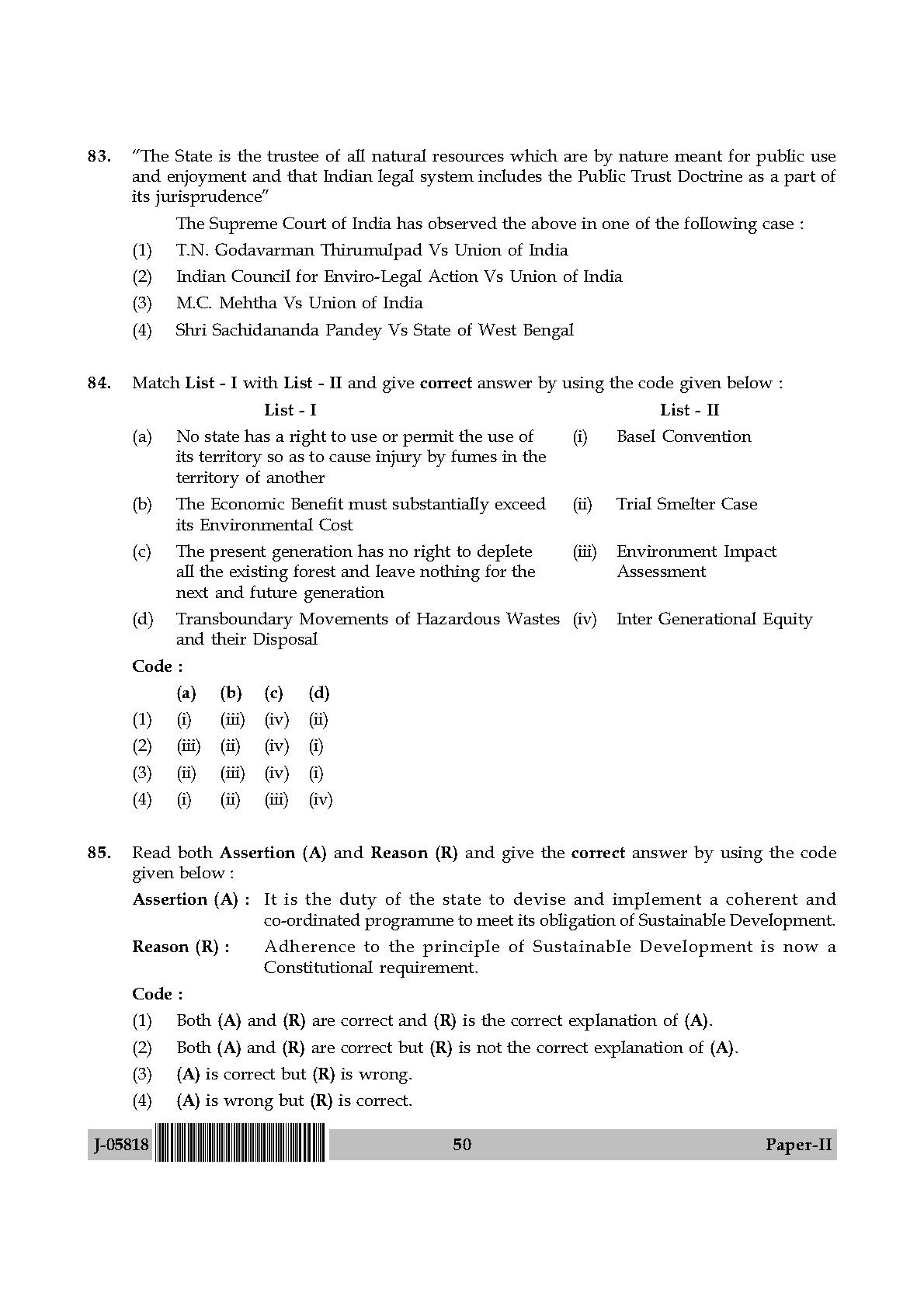 Law Question Paper II July 2018 in English 26