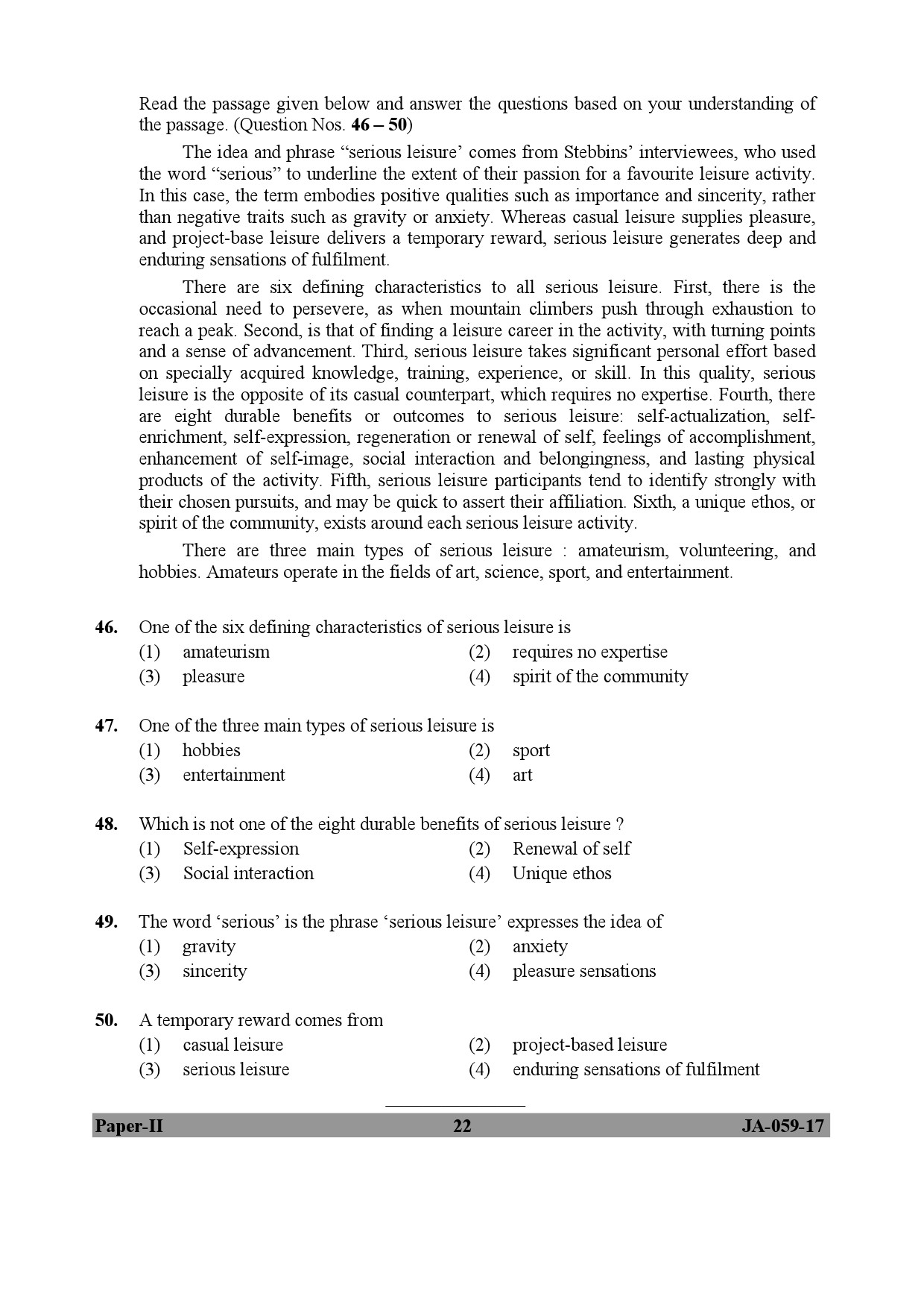 Library and Information Science Paper II January 2017 in English 12