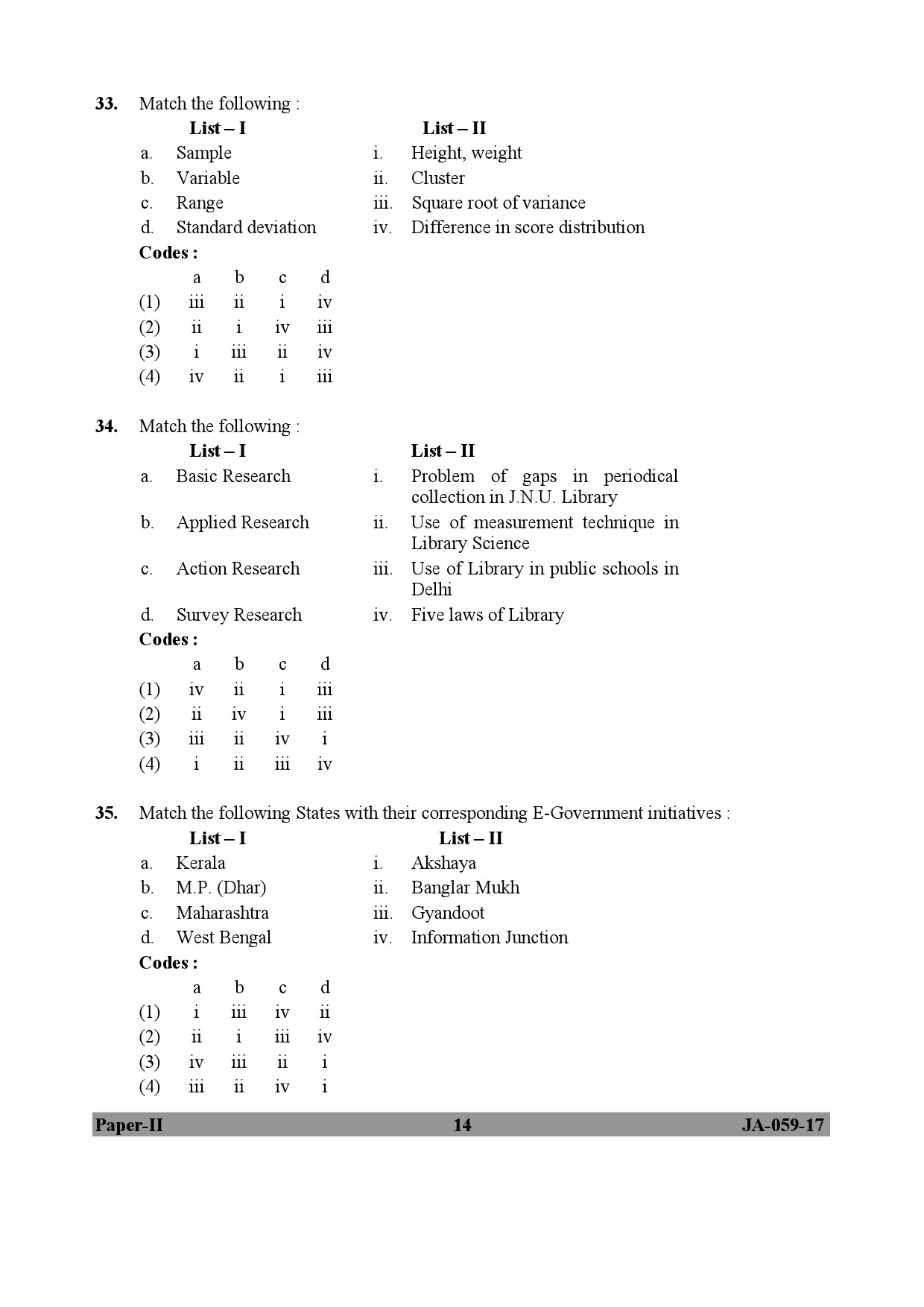 library and information science phd entrance question papers