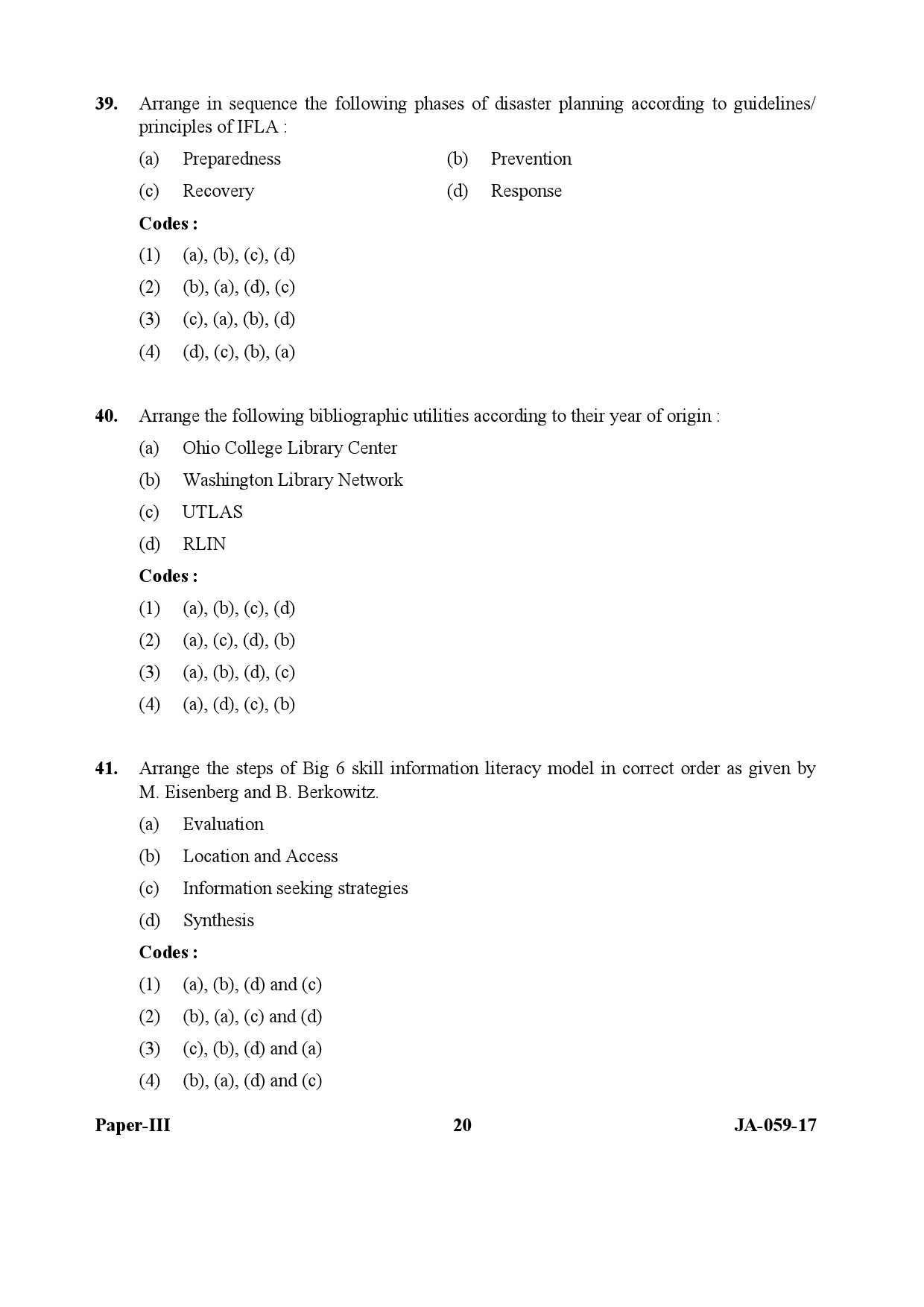 Library and Information Science Paper III January 2017 in English 11