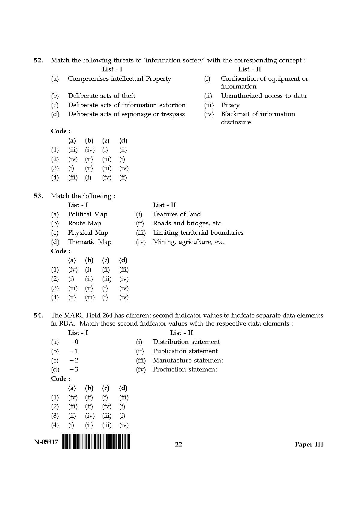 Library and Information Science Paper III November 2017 in English-UGC ...