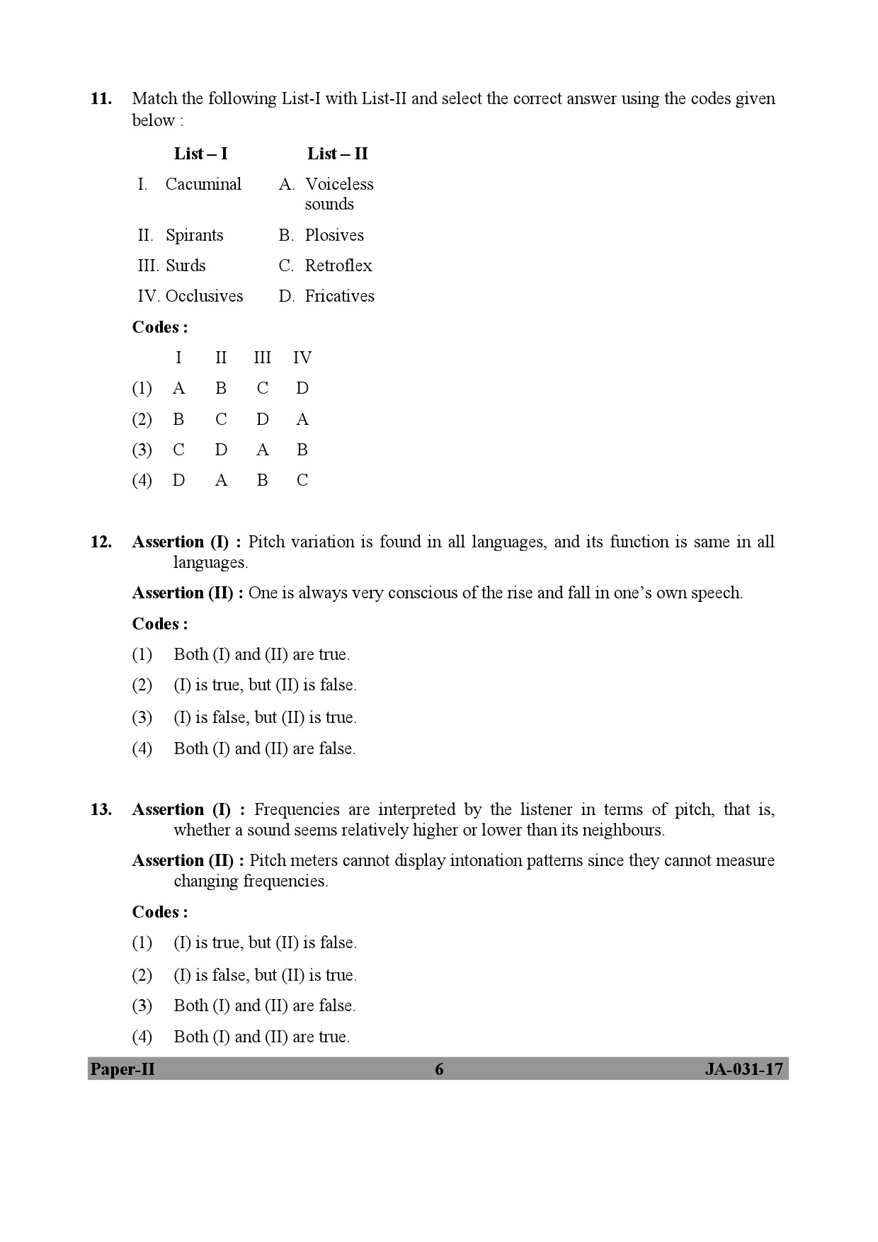 Linguistics Paper II January 2017 in English 4