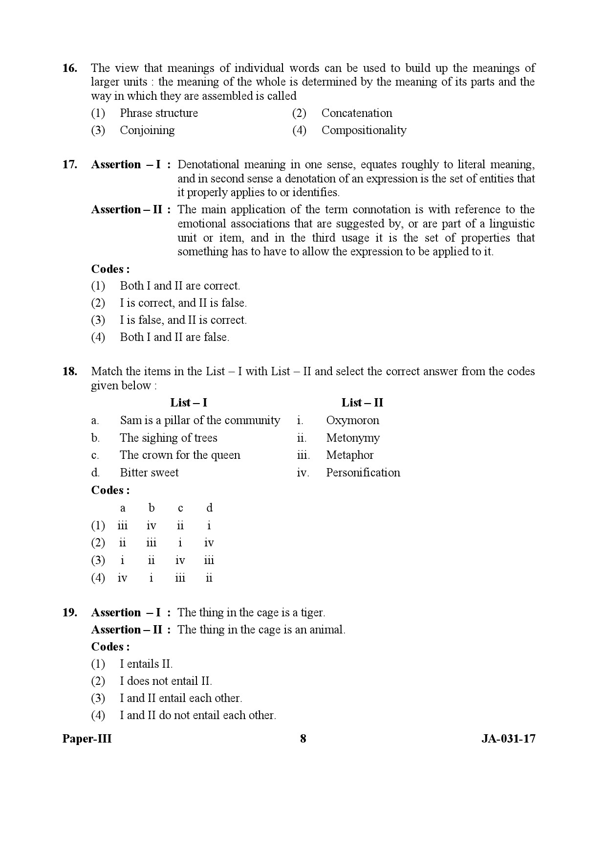 Linguistics Paper III January 2017 in English 5