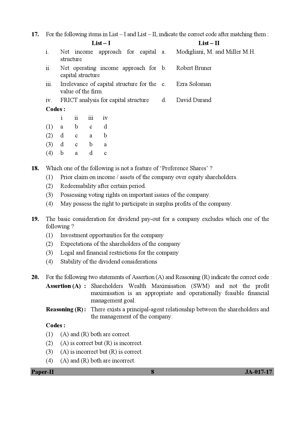 Management Paper II January 2017 in English 5