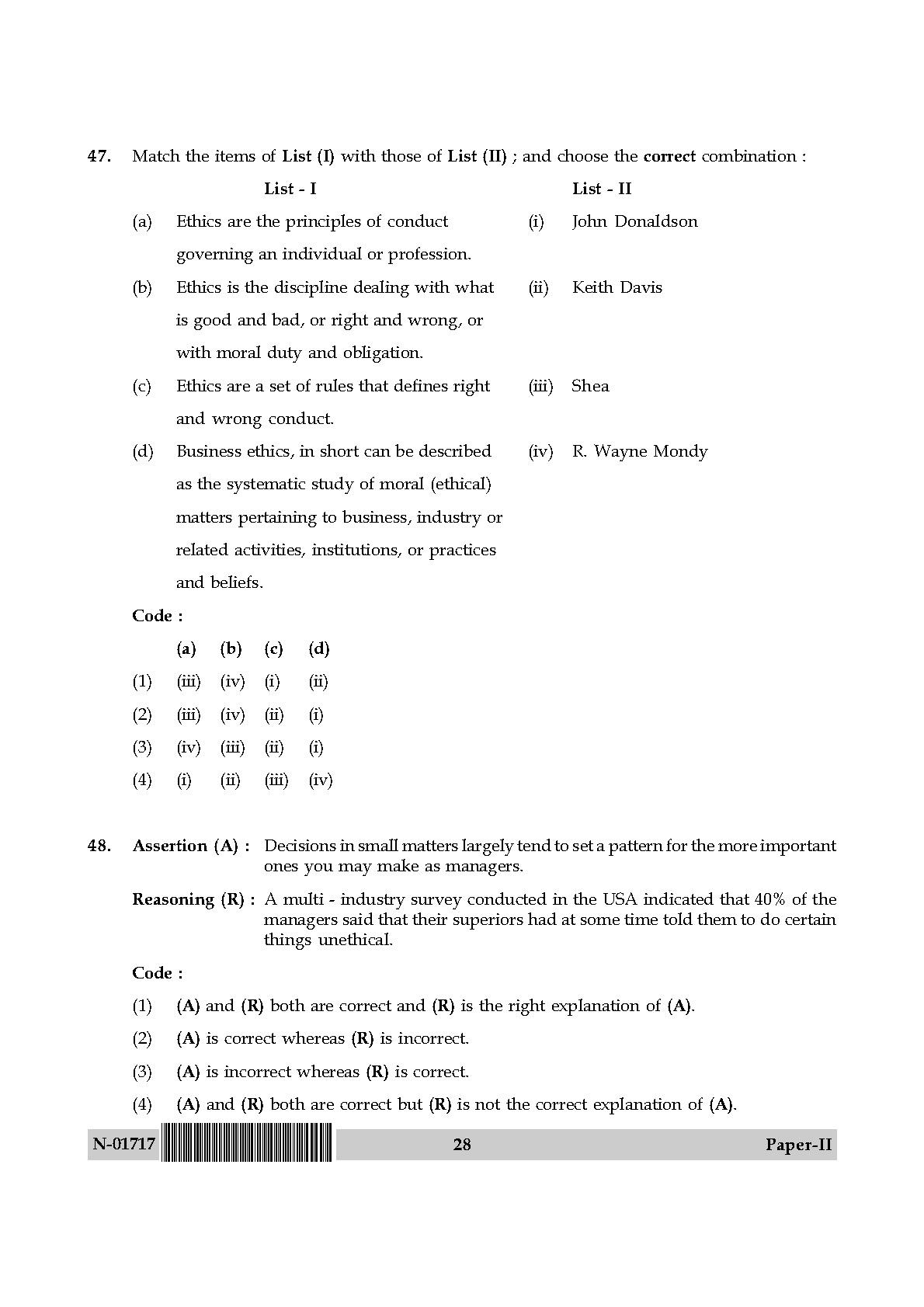 Management Paper II November 2017 in English 15