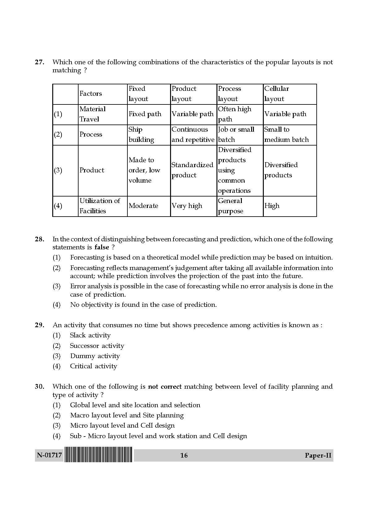 Management Paper II November 2017 in English 9