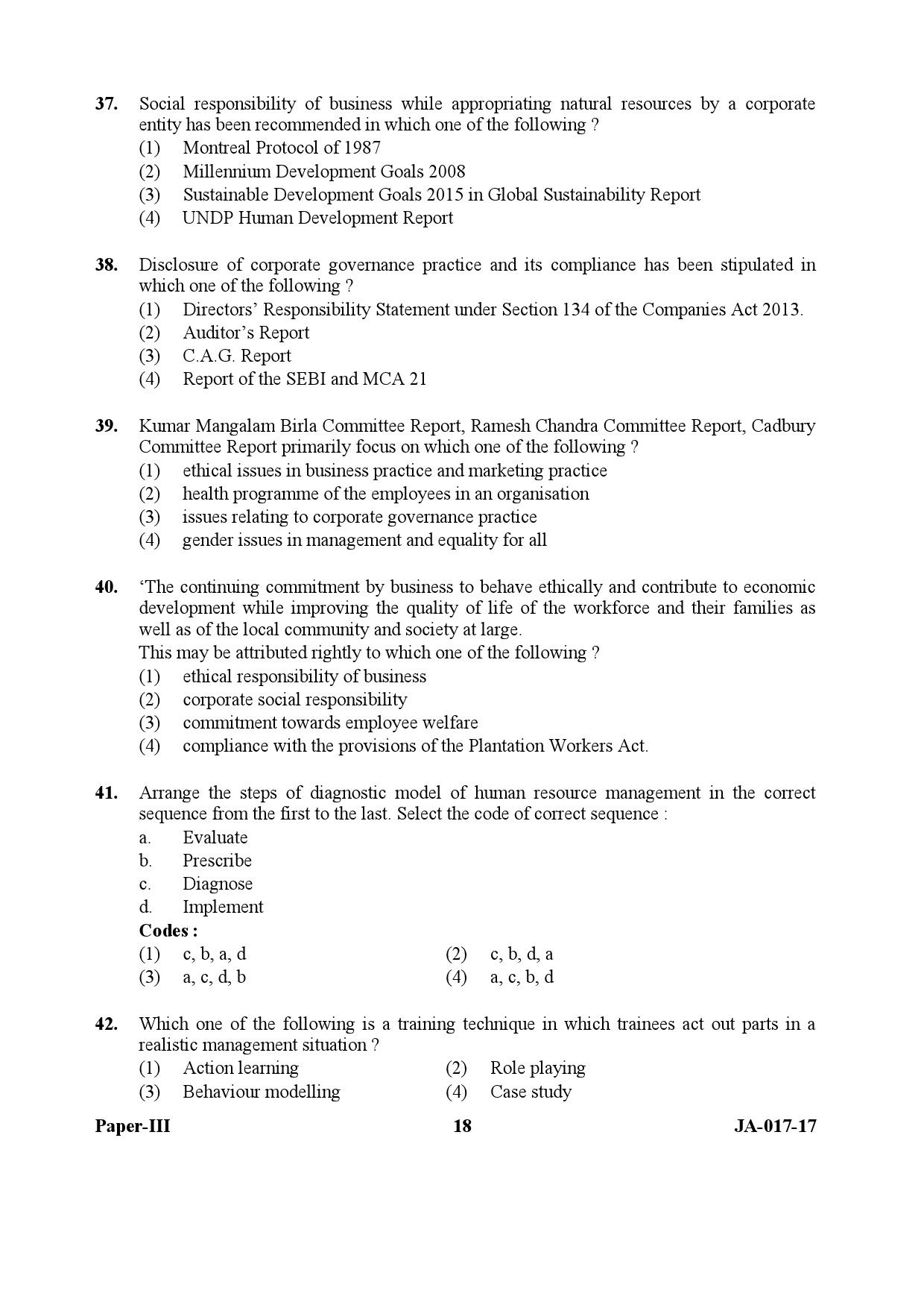 Management Paper III January 2017 in English 10