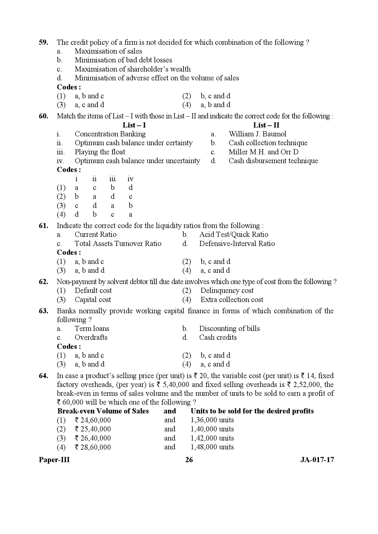 Management Paper III January 2017 in English 14