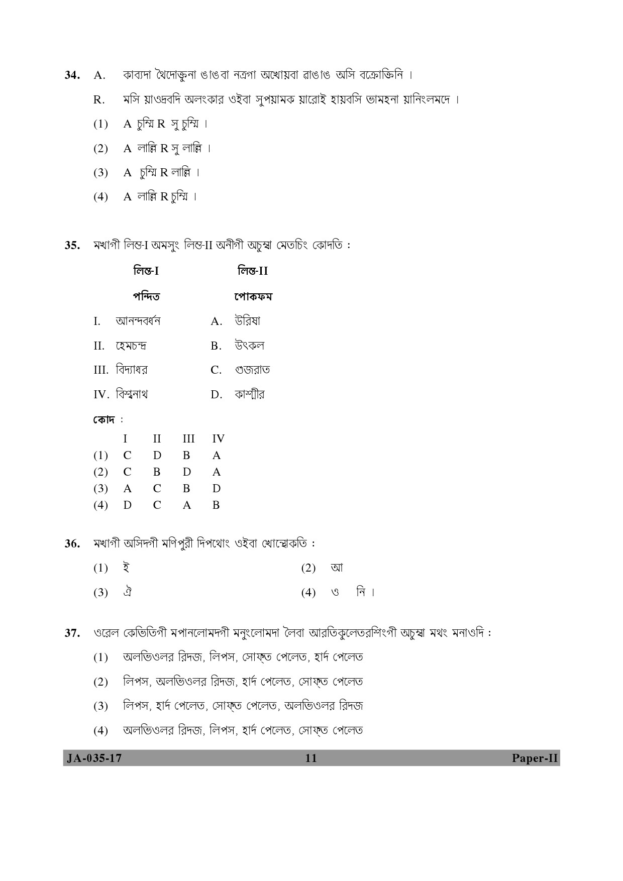 Manipuri Question Paper II January 2017 11