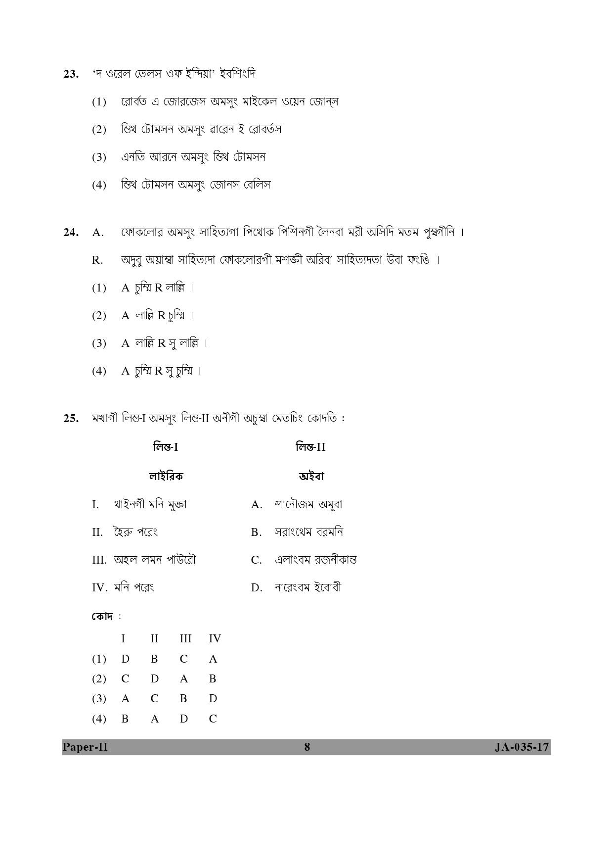 Manipuri Question Paper II January 2017 8