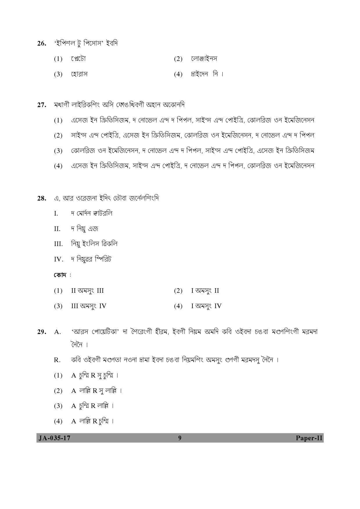 Manipuri Question Paper II January 2017 9