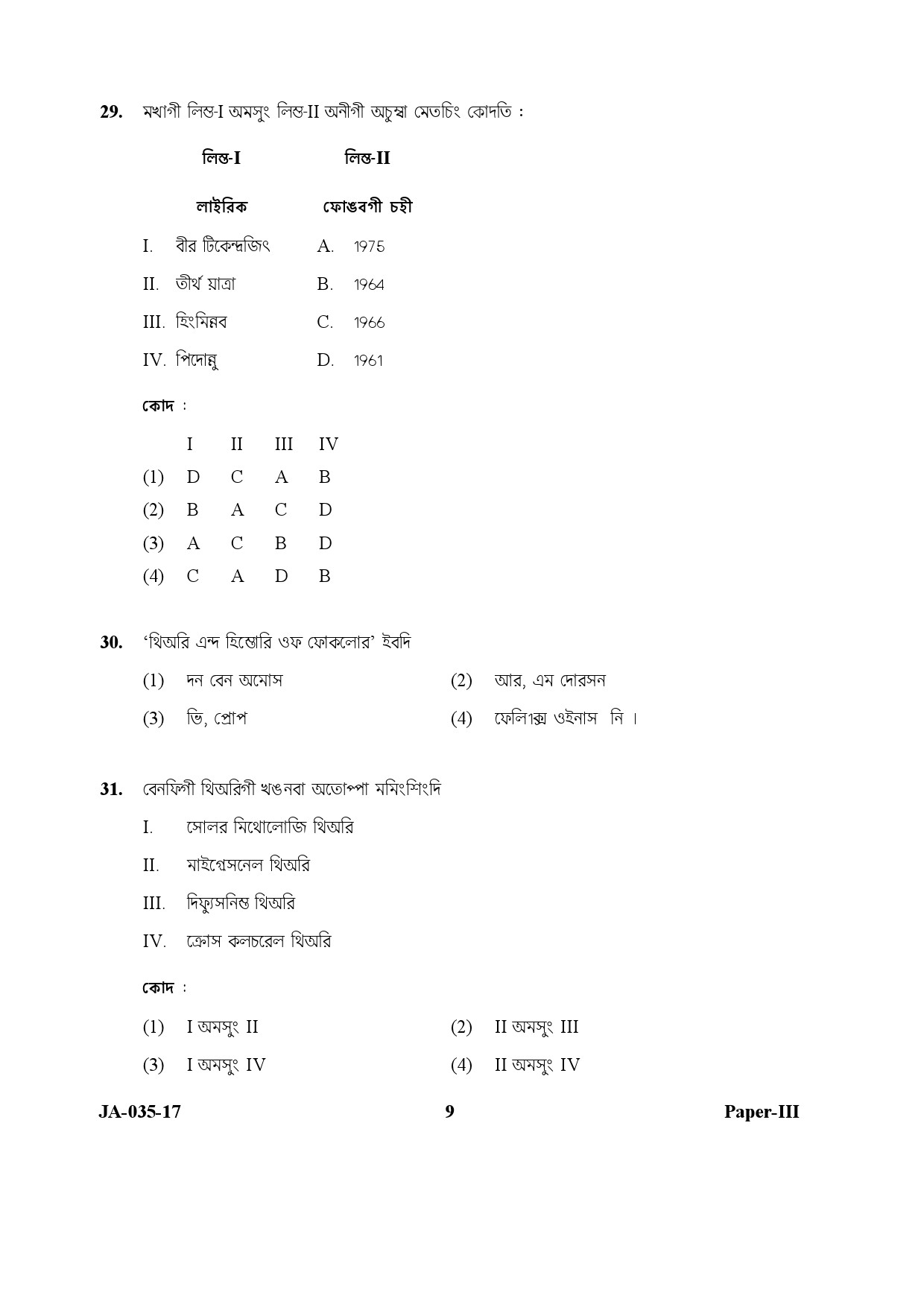 Manipuri Question Paper III January 2017 9