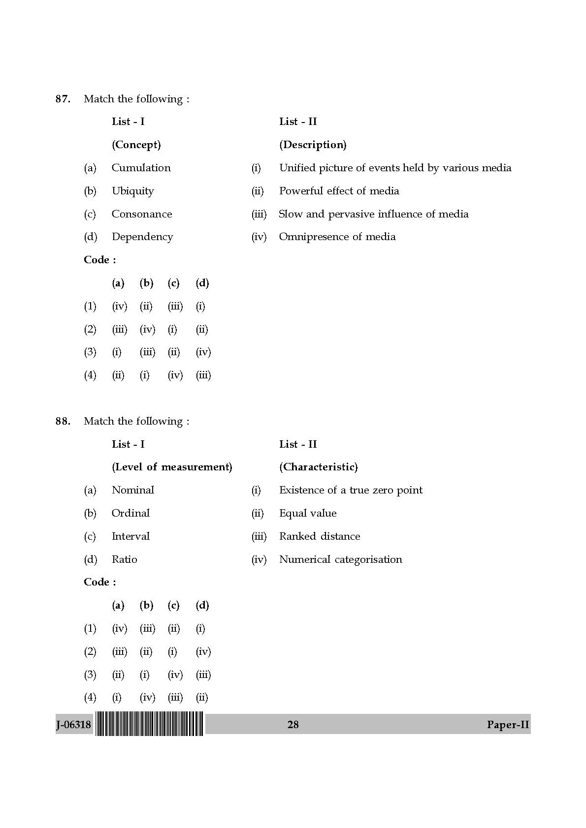 Mass Communication And Journalism Paper II July 2018 in English 15