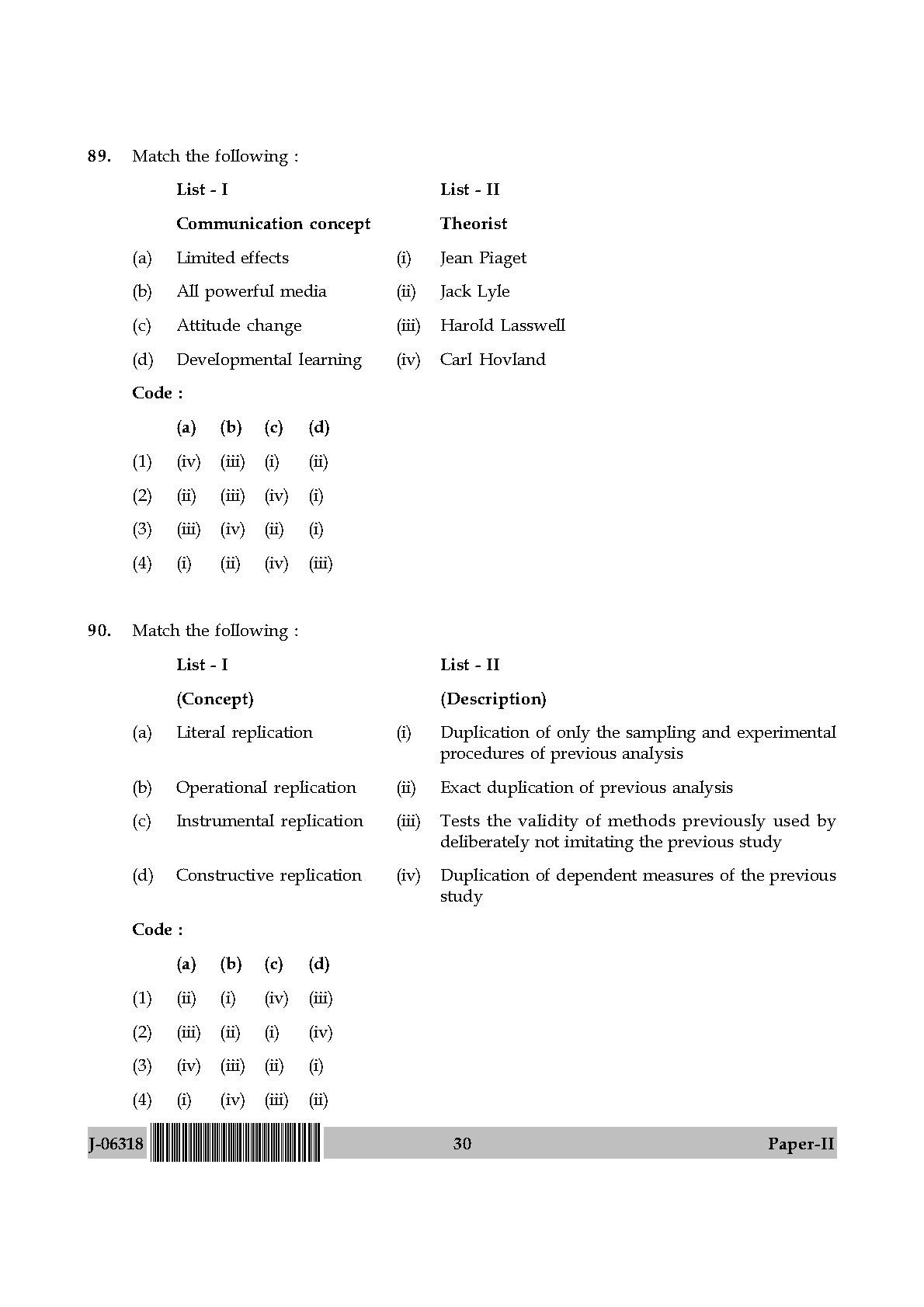 Mass Communication And Journalism Paper II July 2018 in English 16